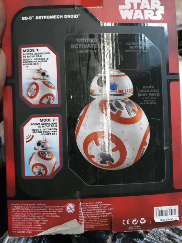 lot 13721 image: Bb-8 Talking Figure - 9 12 - Star Wars The Force Awakens