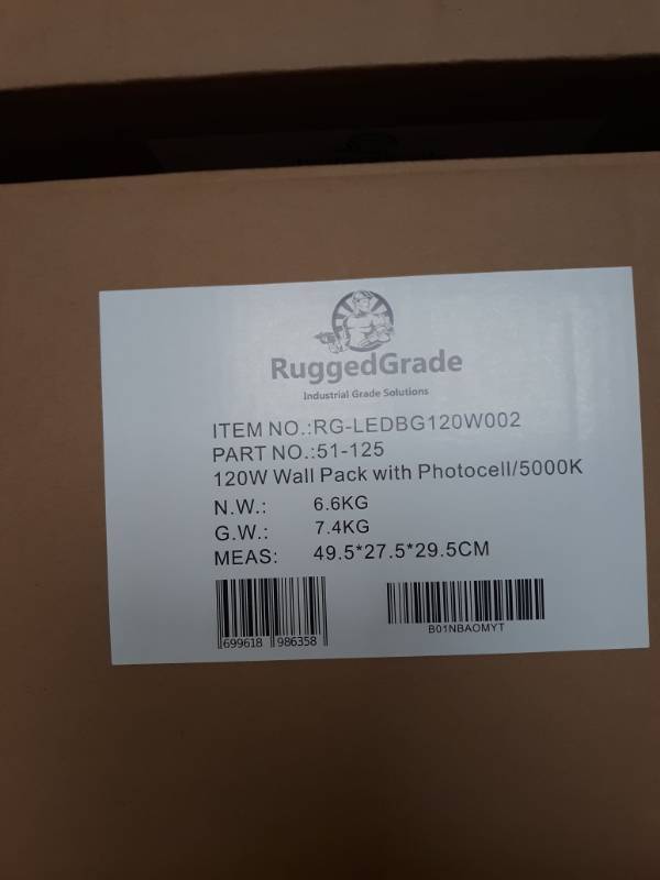 lot 13724 image: 120 Watt Led Wall Pack Light 13900 Lumens- Dusk To Dawn Sensor (photocell) B...