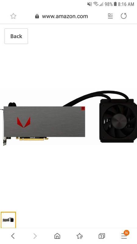 lot 14003 image: XFX Radeon RX VEGA 64 DirectX 12 RX-VEGMXWFXW Video Card Liquid Cooling