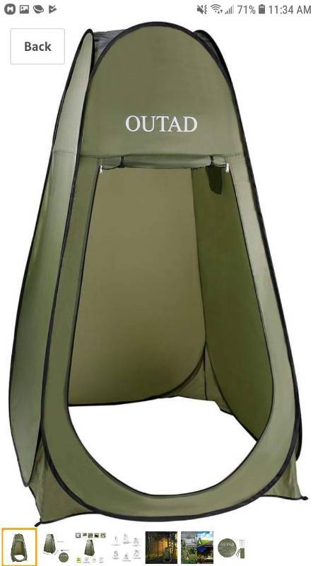 lot 14139 image: OUTAD Pop Up Shower Tent Privacy Tent with Carrying Bag