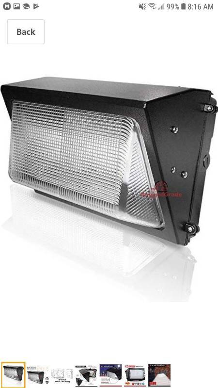 lot 14150 image: 120 Watt Led Wall Pack Light 13900 Lumens- Dusk To Dawn Sensor (photocell) B...