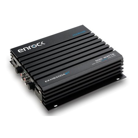 lot 14169 image: New Enrock Marine EKMB500ABT 400-Watt 4-Channel Black Waterproof MarineCar Bluetooth Streaming Amplifier