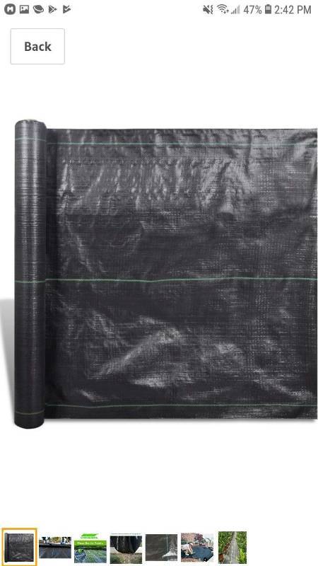 lot 14181 image: Synturfmats Weed Control Fabric 3x250 Heavy Duty Weed Barrier Landscape Fabric Membrane Ground Cover, Outdoor Resistant