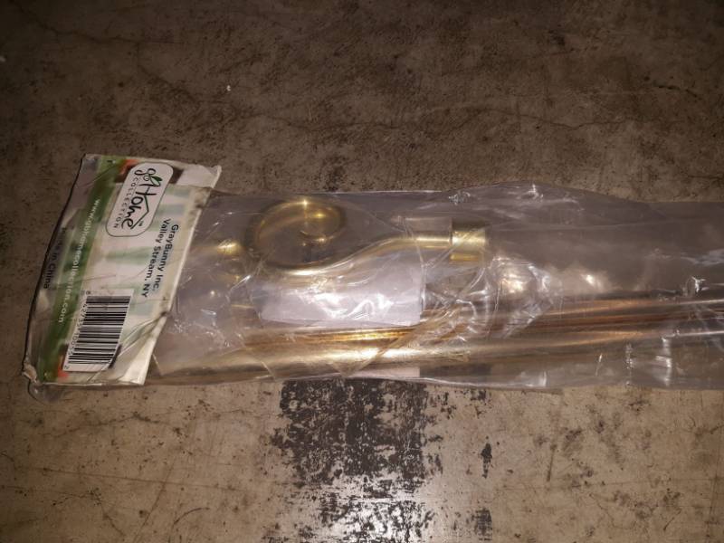 lot 14200 image: Gh-6804g Exquisite Allure Curtain Rod, 86-120 In, Gold, Metal Cafe Rod Window