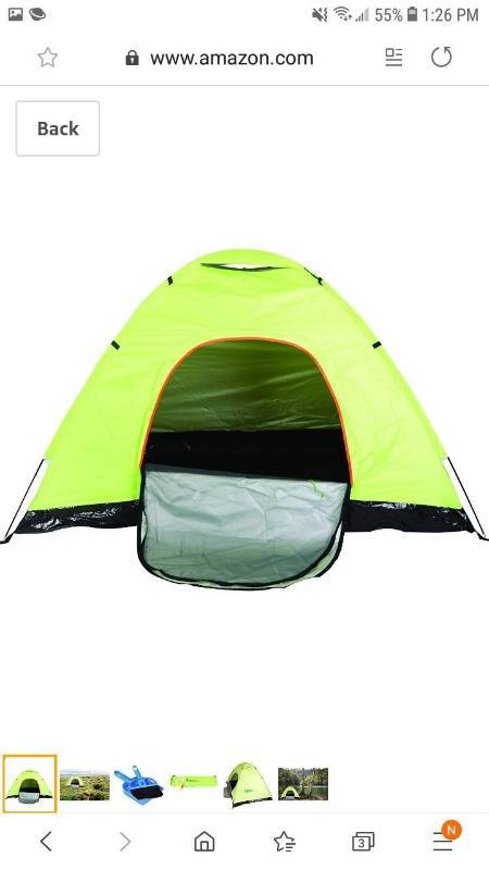 lot 14212 image: GlobalSun easy set 2-3 Person Camping, Backpacking Tent BLUE