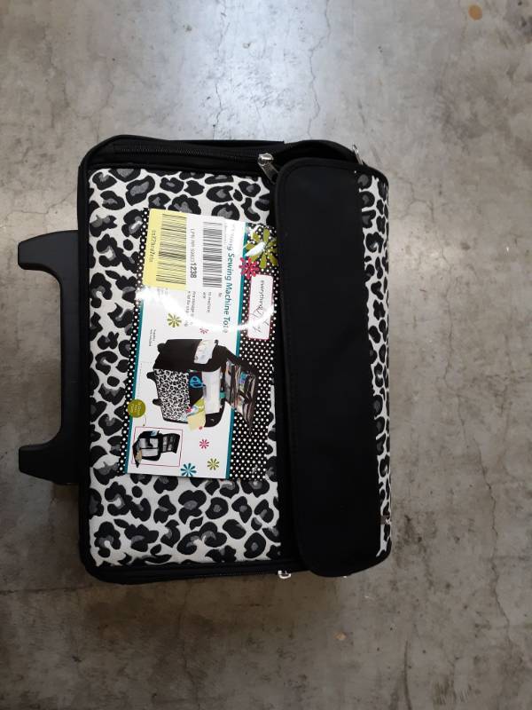 lot 14567 image: Everything Mary Deluxe Rolling Sewing Machine Tote - Sewing Machine Case Fits Most Brother & Singer Sewing Machines, Sewing Bag with Wheels & Handle - Portable Sewing Case