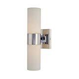lot 14616 image: Chrome Two-Light Wall Sconce