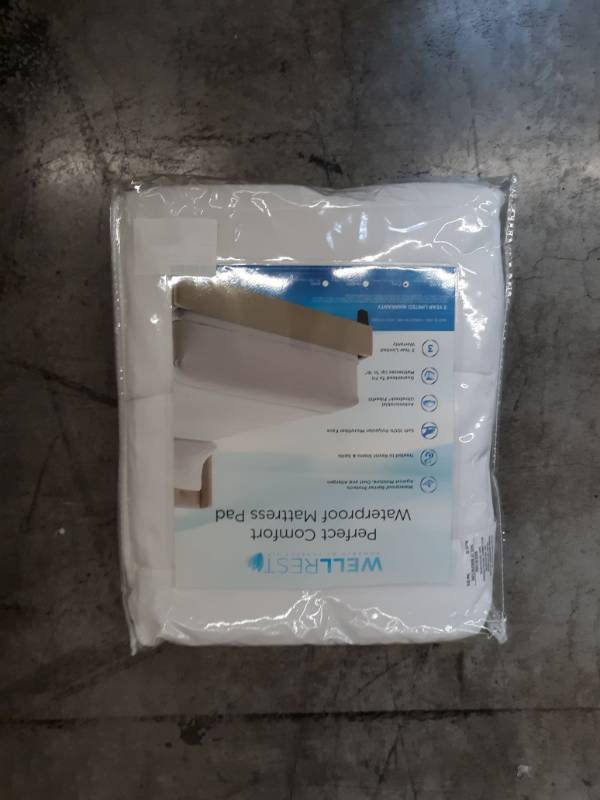 lot 14655 image: wellrest perfect comfort waterproof mattress pad