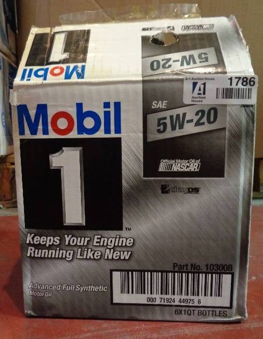 lot 1786 image: Mobil 1 Advanced Full Synthetic Motor Oil SAE 5W-20 - 61 Qt Bottles