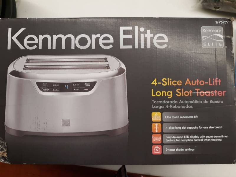 Kenmore Elite 4-Slice Long Slot Toaster Silver Stainless Steel