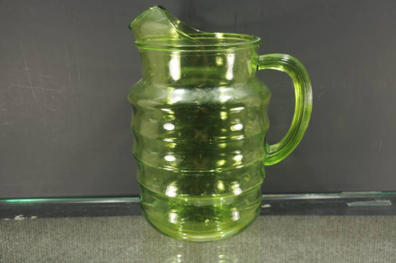 lot 2022 image: Green Glass Pitcher