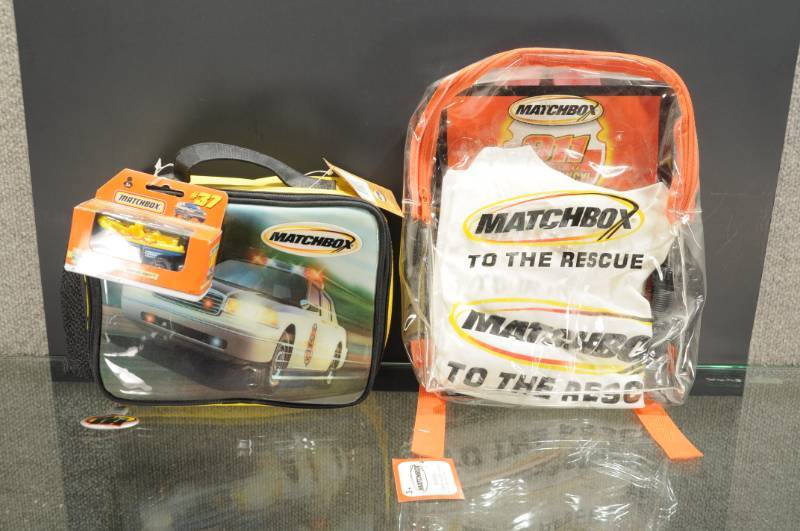 lot 2023 image: Matchbox Clear Backpack and Lunchbox