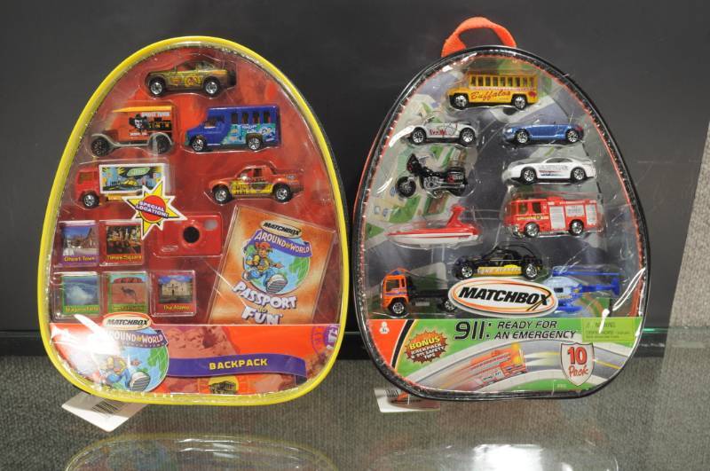 lot 2025 image: Lot of 2 Matchbox Around The Wolrd Backpack