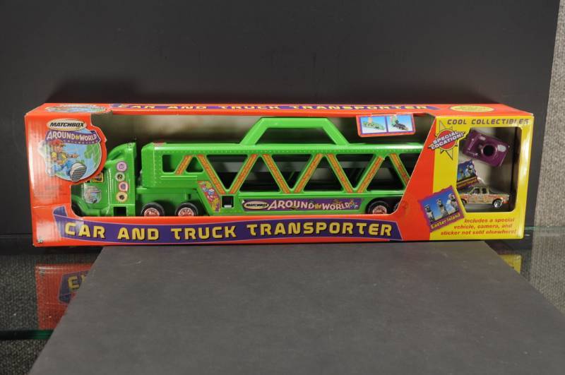 lot 2033 image: Matchbox Around the World Car and Truck Transporter