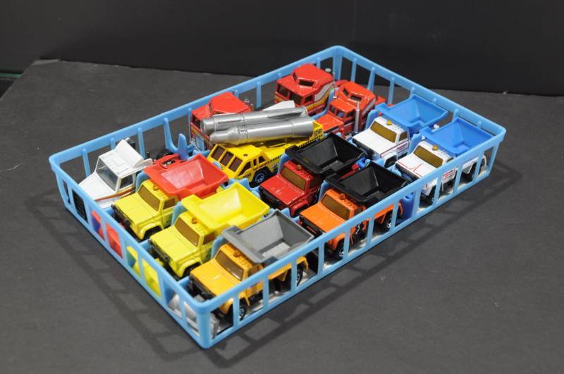 lot 2044 image: Lot of Matchbox Cars- Highway Maintenance Dump Trucks, Kenworth, Transporter Vehicle
