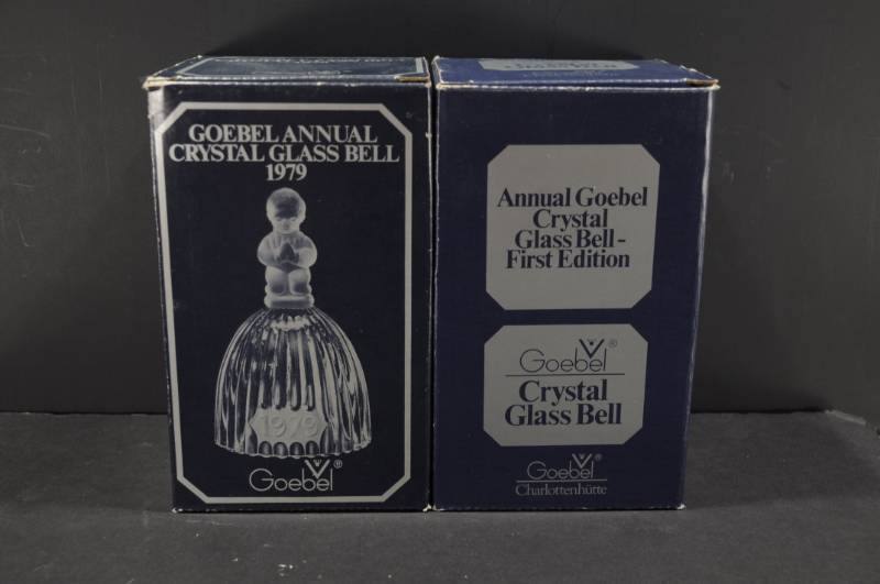 lot 2054 image: Pair of Collectible Goebel Hummel Christmas Crystal Bells