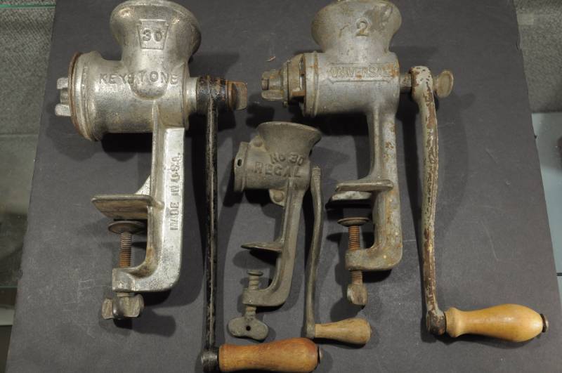 lot 2079 image: Lot of Antique Metal Grinders