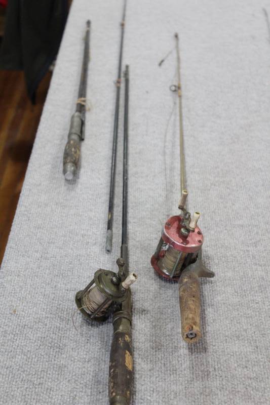 lot 2289 image: Old Fishing Rods & Reel