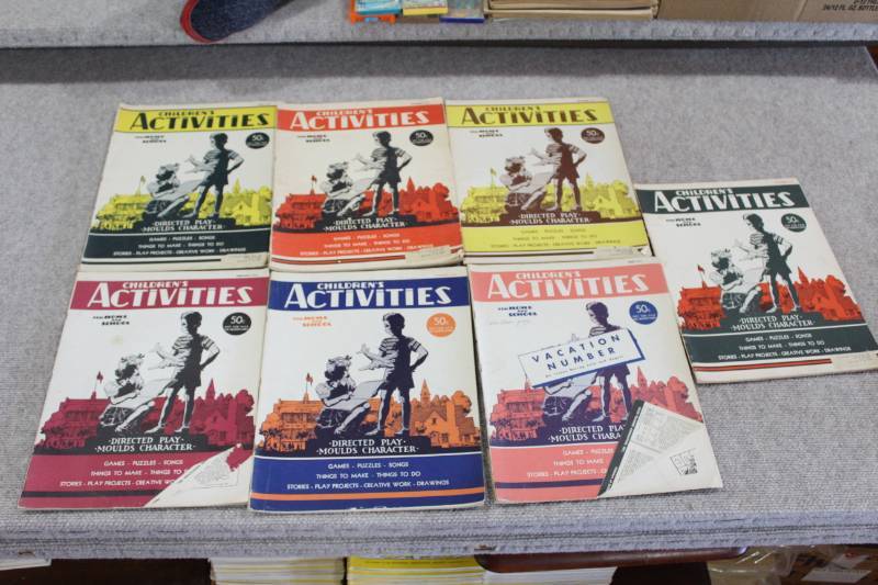 lot 2286 image: Lot of Vintage Childrens Activities Magazines -Educational Games -1948