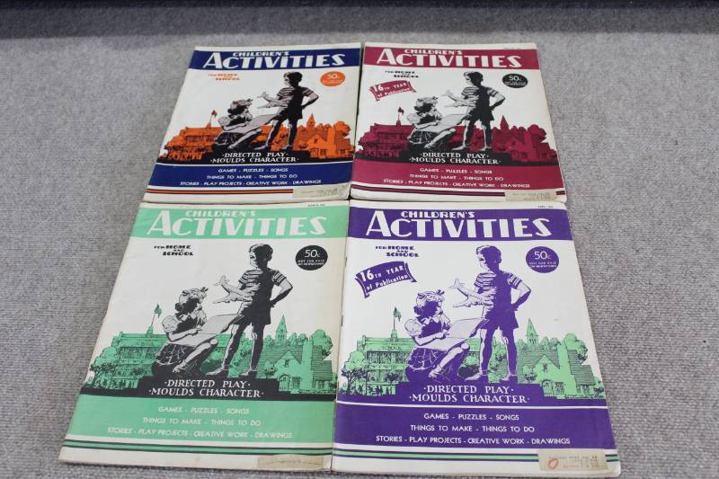 lot 2284 image: Lot of Vintage Childrens Activities Magazines -Educational Games -1950