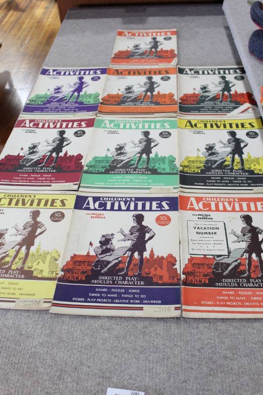 lot 2283 image: Lot of Vintage Childrens Activities Magazines -Educational Games -1949