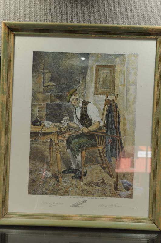 lot 2319 image: Framed Print - Scottish Golfer 22 x 18