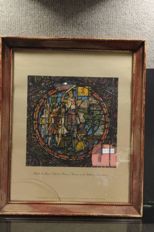 lot 2318 image: Framed Print - Robert the Bruce of Scotland -Chivas Regal Fine Art Series -by Herbert Danska 22 x 18 Cracked Glass