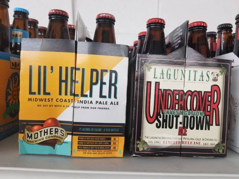 lot 15040 image: (2) Lil Helper India Pale Ale 6PK, (2) Lagunitas Undercover Ale 6PK, (1) Lagunitas Maximus 6PK