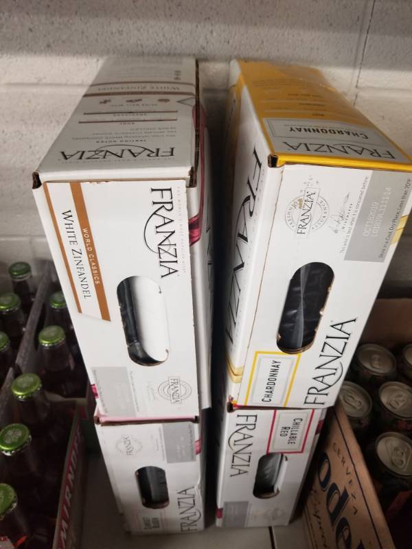 lot 15068 image: 4 Variety Boxes Of Franzia Wine