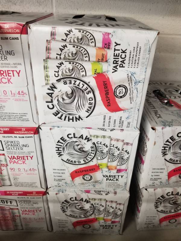 lot 15078 image: (3) White Claw Variety Pack 12PK Cans