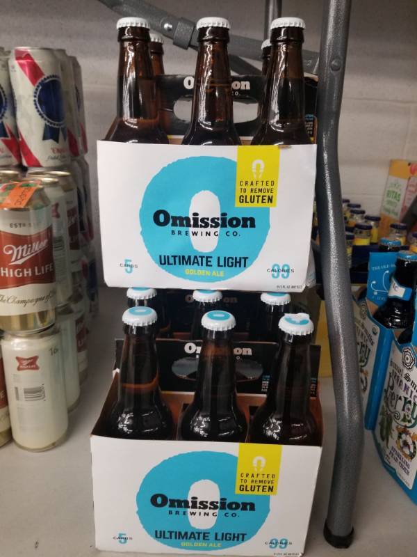 lot 15088 image: (5) Omission Ultimate Light Golden Ale 6PK