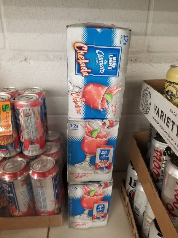 lot 15099 image: (3) Bud Light Chelada Slim Cans 12pk 8fl oz
