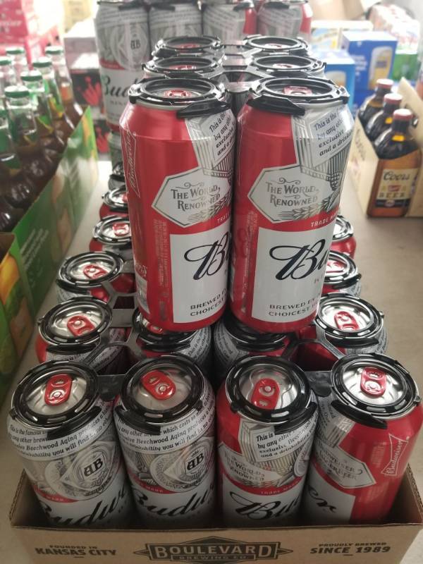 lot 15118 image: (5) Budweiser 6Pk 16oz Cans