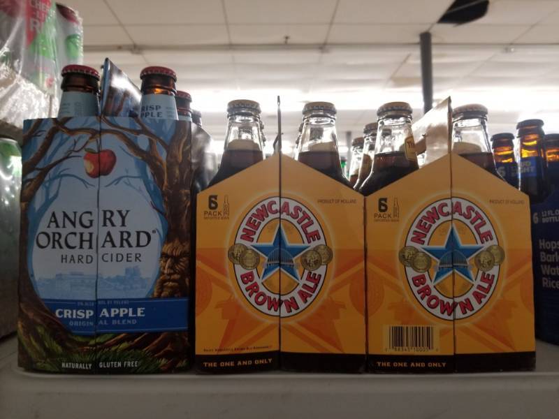 lot 15149 image: (1) Angry Orchard 6Pk, (2) New Castle Brown Ale 6pks