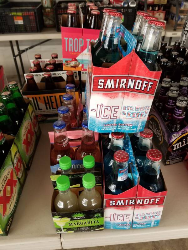 lot 15162 image: (3) Smirnoff Red White Blue 6Pks, (2) Seagrams Escapes, Ready To Drink Margaritas