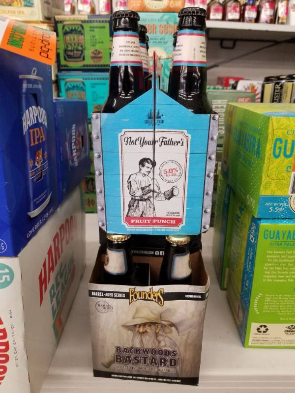 lot 15187 image: (2) 4Pk Founders Beer (1) Not Your Fathers Fruit Punch