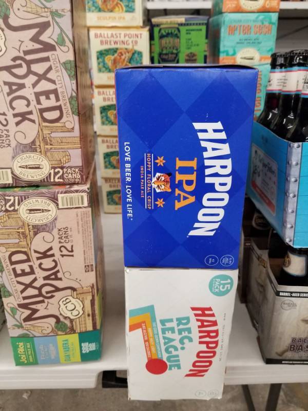 lot 15188 image: (1) 15Pk Harpoon Rec, (2) 6Pk Harpoon IPA