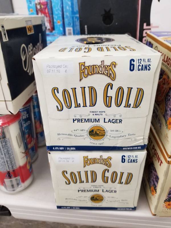 lot 15191 image: (2) Founders Solid Gold 6Pks