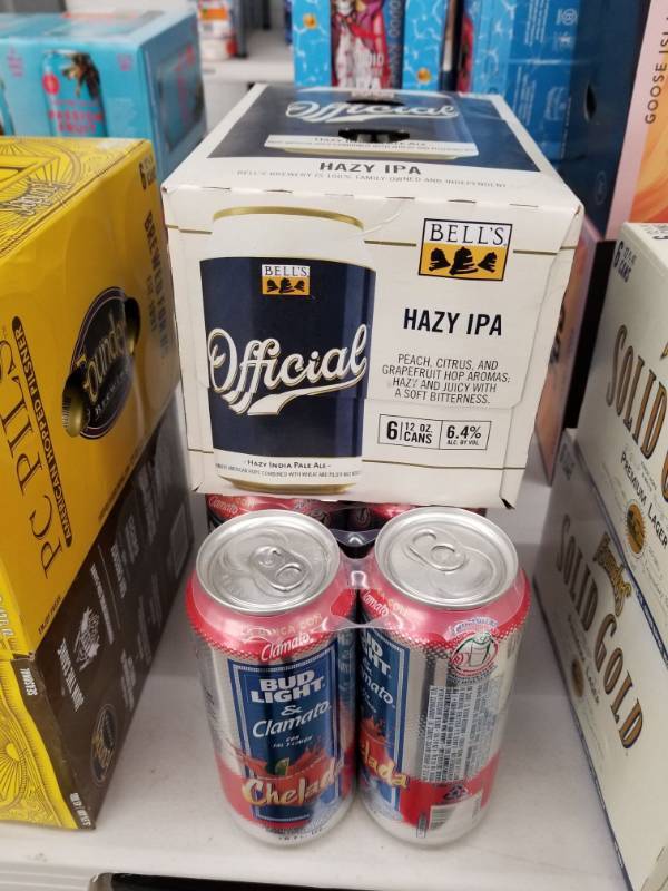 lot 15193 image: Bells Hazy IPA 6Pk, (2) Bud Light Chelada 4Pk 16oz