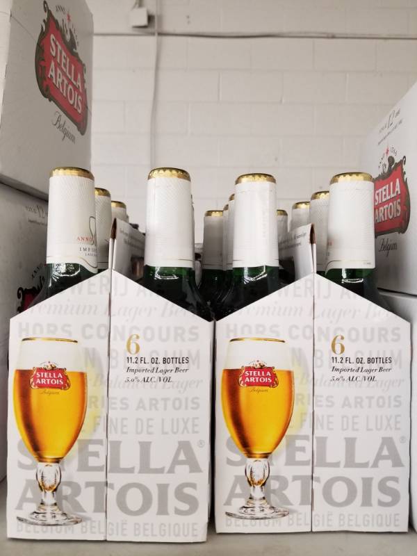 lot 15218 image: (4) Stella Artois 6Pk Bottles