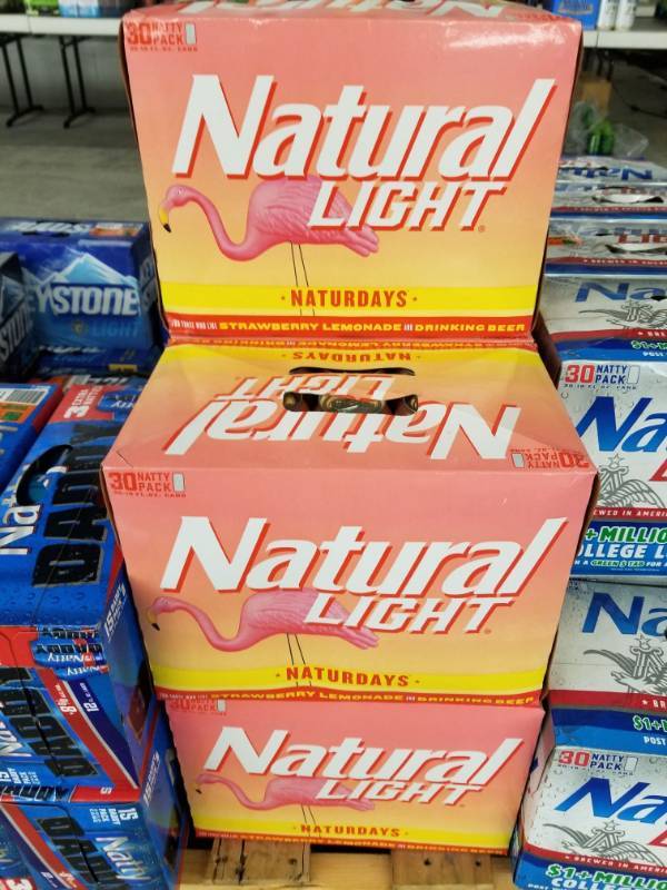 lot 15252 image: (5) 30Pk Cans Natural Light Strawberry Lemonade