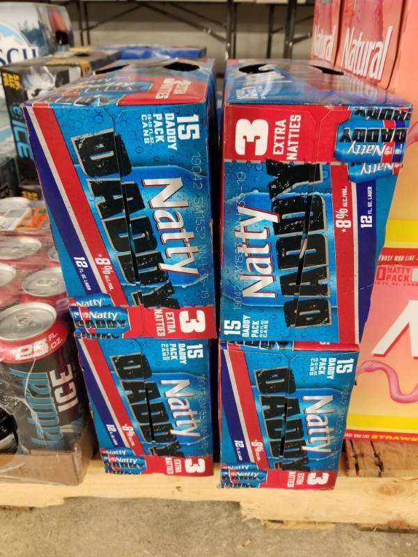 lot 15254 image: (4) 15Pk Natty Daddy Cans