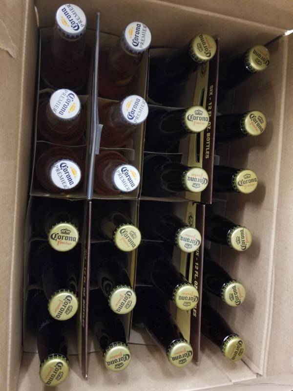 lot 15270 image: (3) Corona Familiar 6Pk Bottles, (1) Corona Premier 6Pk Bottles