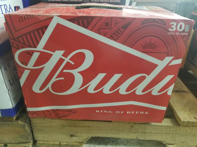 lot 15282 image: (1) Budweiser 30Pk Cans