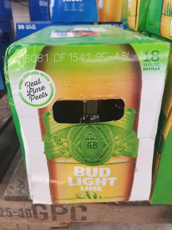 lot 15297 image: 18PK Bud Light Lime Bottles