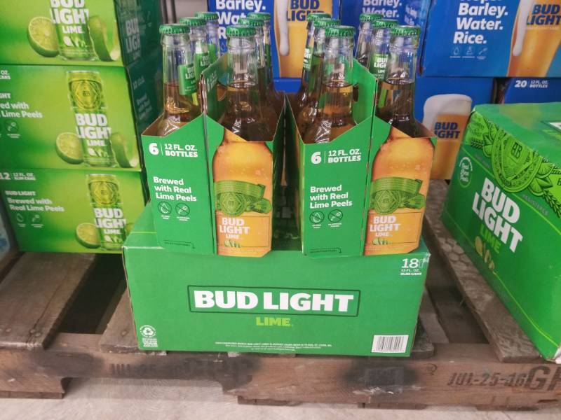 lot 15298 image: (1) 18Pk Bud Light Lime Slim Cans, (2) 6Pk Bottles Bud Light Lime