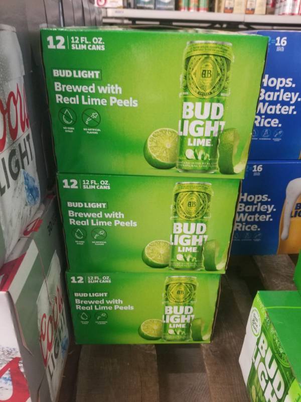 lot 15299 image: (3) Bud Light Lime 12Pk Slim Cans