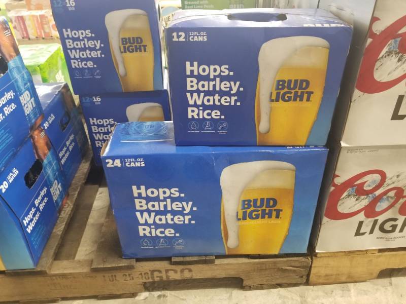 lot 15304 image: (1) 24Pk Bud Light Cans, (1) 12Pk Bud Light Cans