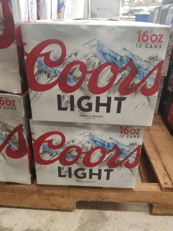 lot 15317 image: (2) 16oz 12Pk Cans Coors Light