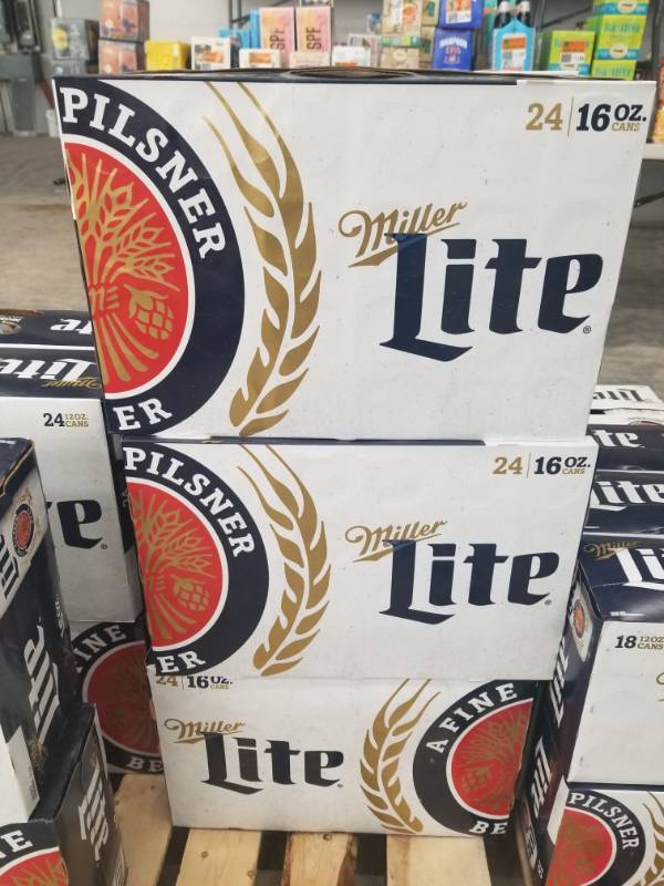 lot 15337 image: (3) Miller Lite 24Pk 16oz Cans